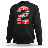 Fire Truck 2nd Birthday Sweatshirt Firefighter Gift For Two Year Old Kid