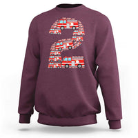 Fire Truck 2nd Birthday Sweatshirt Firefighter Gift For Two Year Old Kid