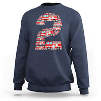 Fire Truck 2nd Birthday Sweatshirt Firefighter Gift For Two Year Old Kid