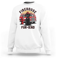 Firehouse Furiend Black Labrador Firefighter Sweatshirt Fire Engine Rescue Dog Lover Gift