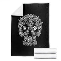 Funny German Shepherd Skull Halloween Throw Blanket Dog Lover Spooky Gift