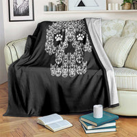 Funny German Shepherd Skull Halloween Throw Blanket Dog Lover Spooky Gift