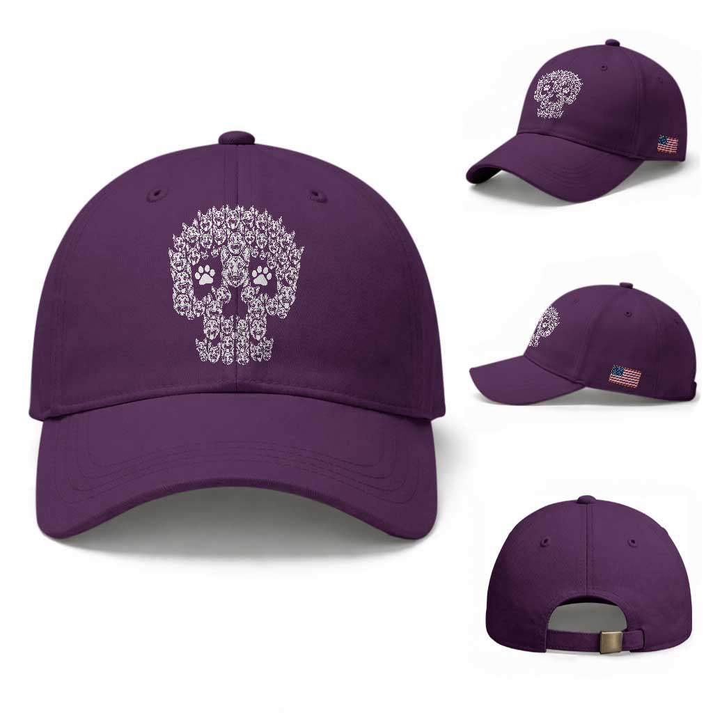 Funny German Shepherd Skull Halloween Baseball Cap Dog Lover Spooky Gift