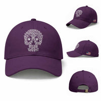 Funny German Shepherd Skull Halloween Baseball Cap Dog Lover Spooky Gift