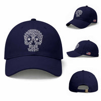 Funny German Shepherd Skull Halloween Baseball Cap Dog Lover Spooky Gift