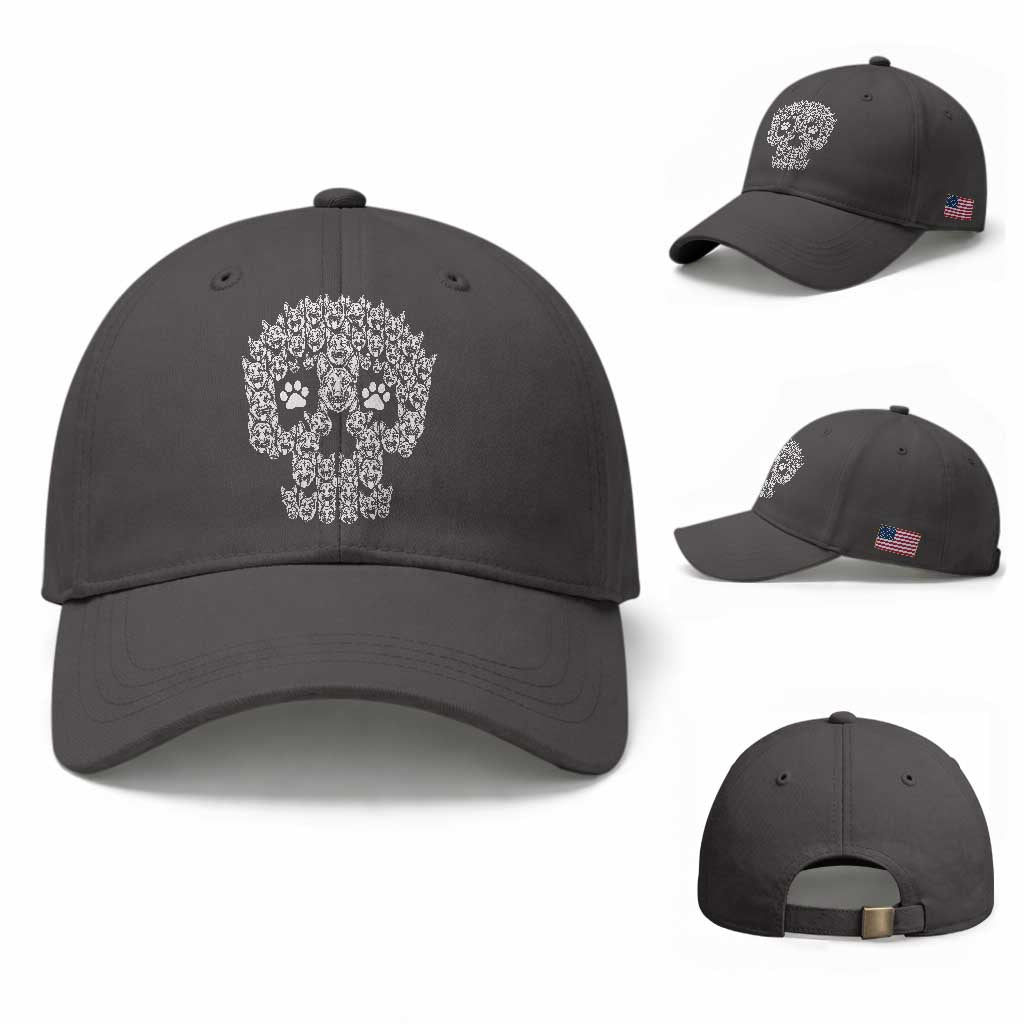 Funny German Shepherd Skull Halloween Baseball Cap Dog Lover Spooky Gift