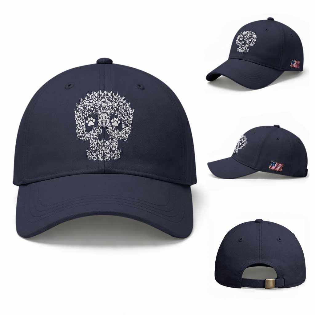 Funny German Shepherd Skull Halloween Baseball Cap Dog Lover Spooky Gift