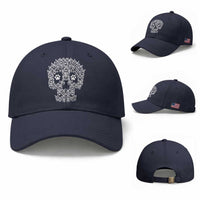 Funny German Shepherd Skull Halloween Baseball Cap Dog Lover Spooky Gift