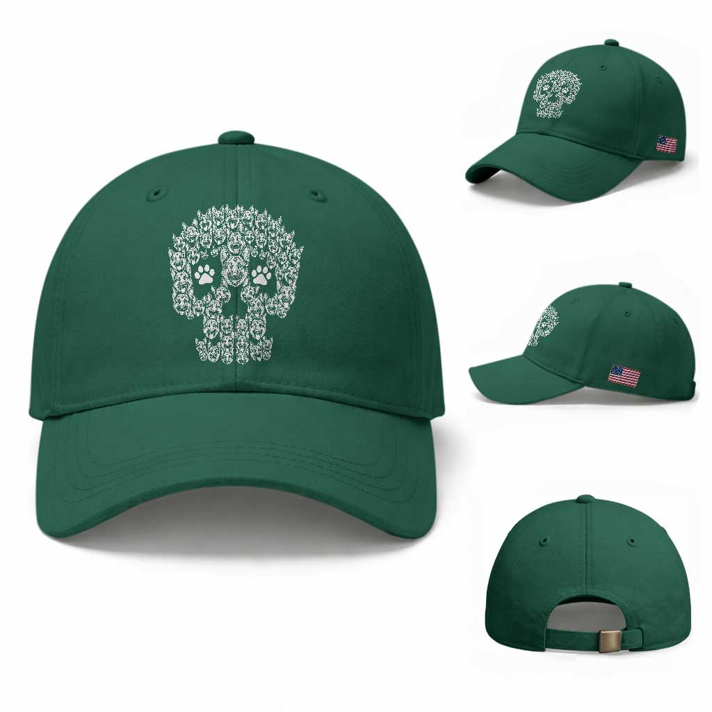 Funny German Shepherd Skull Halloween Baseball Cap Dog Lover Spooky Gift