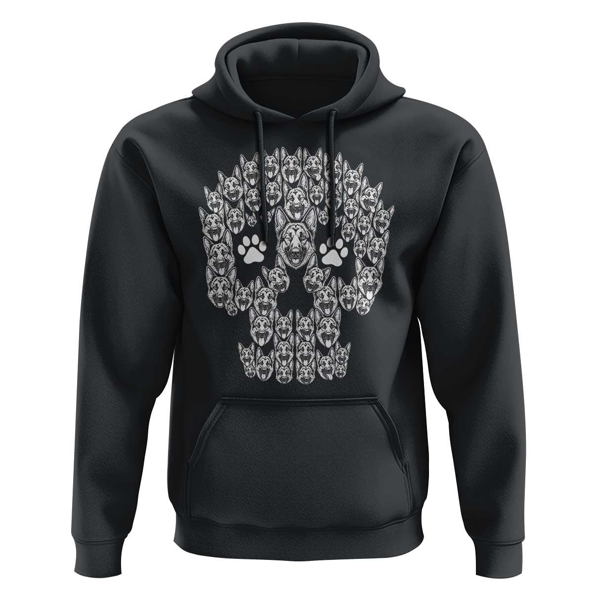 Funny German Shepherd Skull Halloween Hoodie Dog Lover Spooky Gift