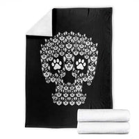 Funny Corgi Skull Halloween Throw Blanket Dog Lover Spooky Gift