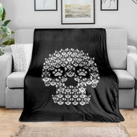 Funny Corgi Skull Halloween Throw Blanket Dog Lover Spooky Gift