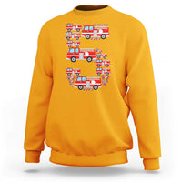 Fire Truck 5th Birthday Sweatshirt Firefighter Gift For Five Year Old Kid