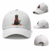 Cute Kwanzaa Cat Dashiki Baseball Cap African Heritage Gift