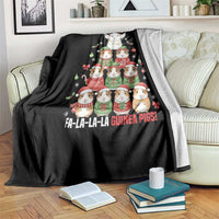 Fa La La La Guinea Pigs Throw Blanket Funny Christmas Cavy Lover Gift - Wonder Print Shop