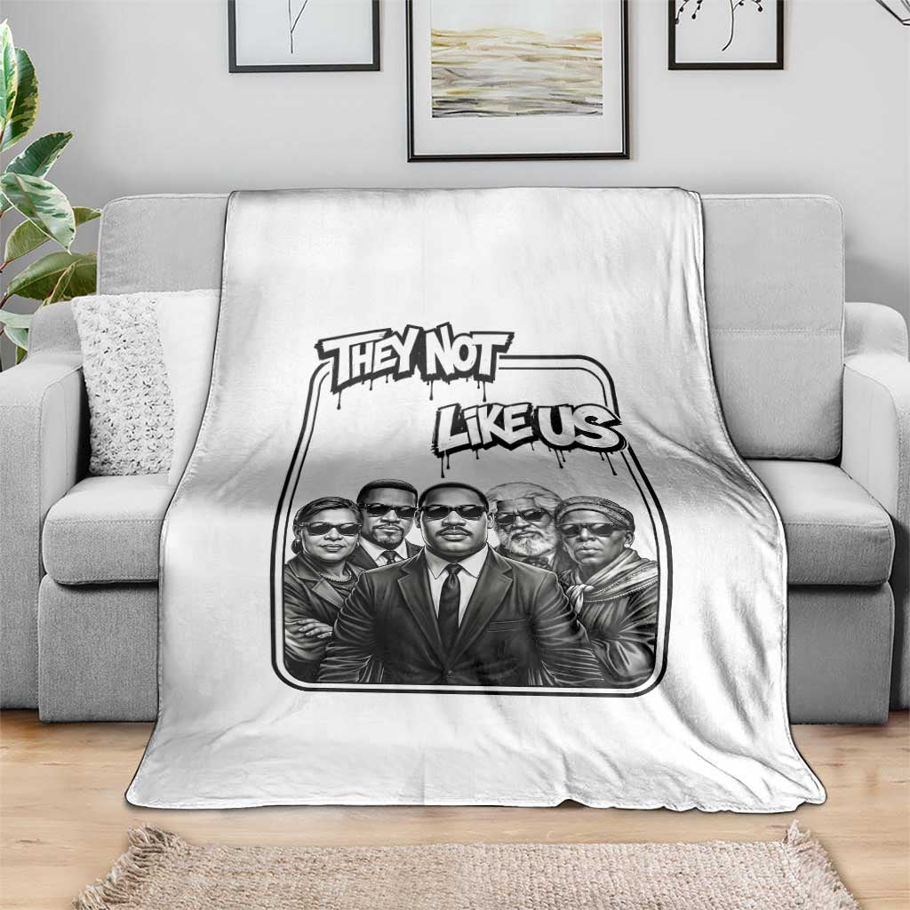 Vintage African American Heroes Throw Blanket They Not Like Us