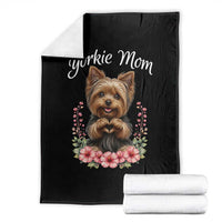 Cute Yorkie Mama Throw Blanket Yorkshire Terrier Dog Lover