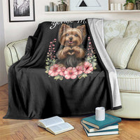 Cute Yorkie Mama Throw Blanket Yorkshire Terrier Dog Lover