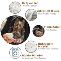 Cute Yorkie Mama Throw Blanket Yorkshire Terrier Dog Lover