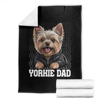 Proud Yorkshire Terrier Dad Throw Blanket Fathers Day Dog Lover Gift