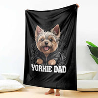 Proud Yorkshire Terrier Dad Throw Blanket Fathers Day Dog Lover Gift