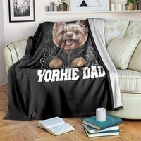 Proud Yorkshire Terrier Dad Throw Blanket Fathers Day Dog Lover Gift