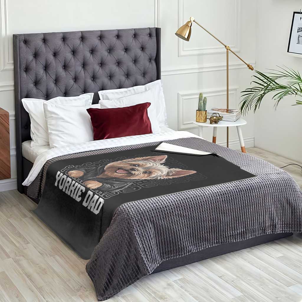 Proud Yorkshire Terrier Dad Throw Blanket Fathers Day Dog Lover Gift