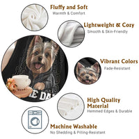 Proud Yorkshire Terrier Dad Throw Blanket Fathers Day Dog Lover Gift