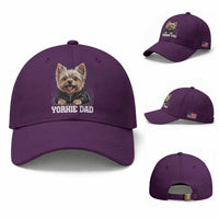 Proud Yorkshire Terrier Dad Baseball Cap Fathers Day Dog Lover Gift