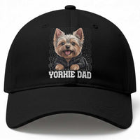 Proud Yorkshire Terrier Dad Baseball Cap Fathers Day Dog Lover Gift