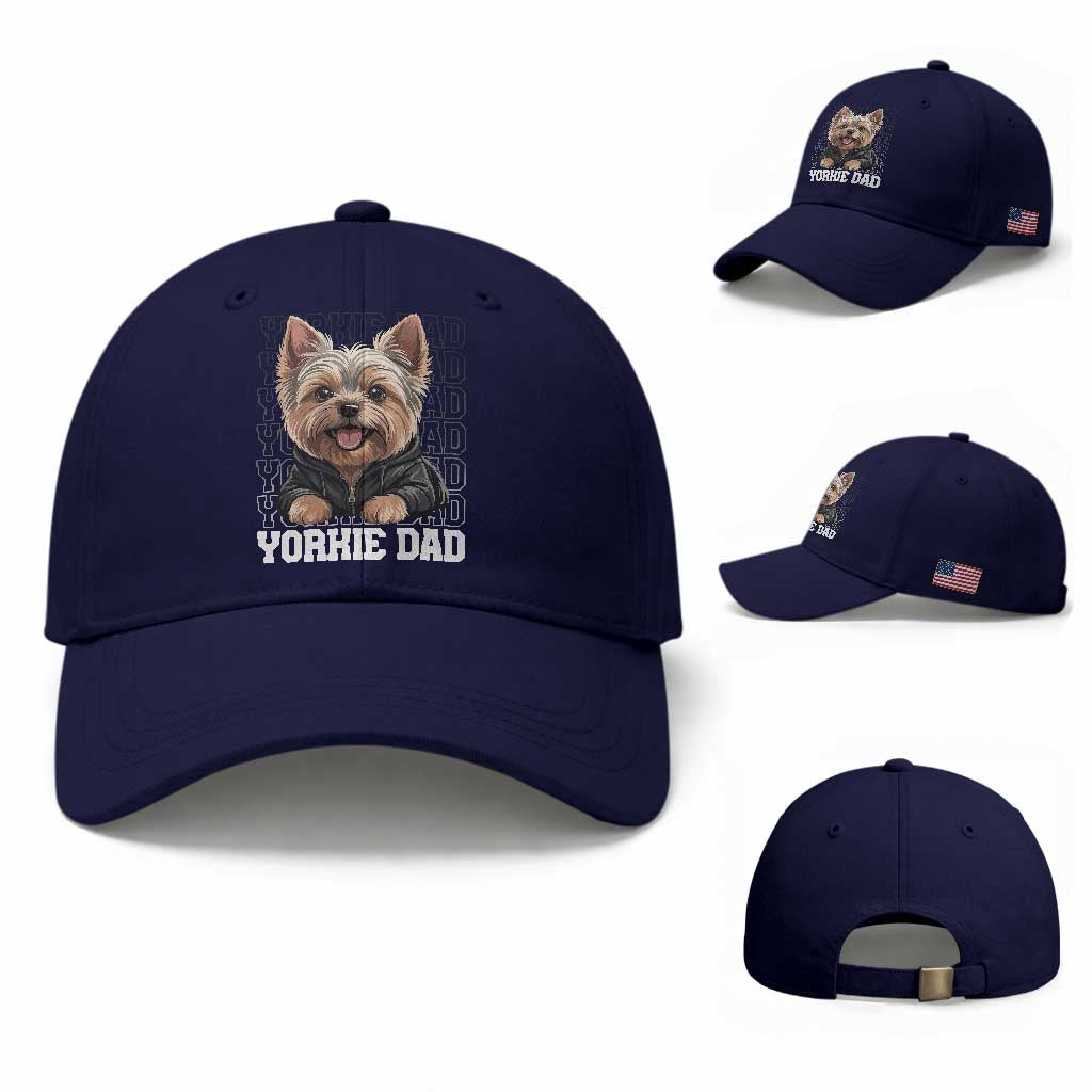 Proud Yorkshire Terrier Dad Baseball Cap Fathers Day Dog Lover Gift