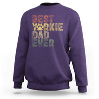 Best Yorkie Dad Ever Sweatshirt Retro Vintage Yorkshire Terrier Gift