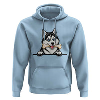 Cute Siberian Husky Puppy Hoodie Chewing Bone Meme