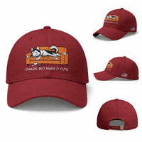 Mischievous Husky Owner Gift Baseball Cap Chaos But Make It Cute
