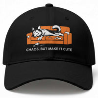 Mischievous Husky Owner Gift Baseball Cap Chaos But Make It Cute
