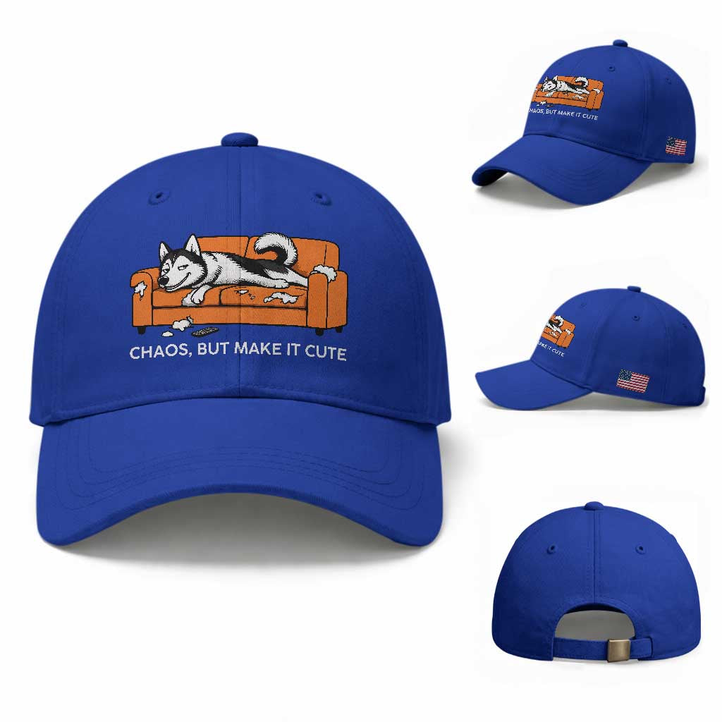 Mischievous Husky Owner Gift Baseball Cap Chaos But Make It Cute