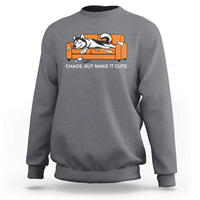 Mischievous Husky Owner Gift Sweatshirt Chaos But Make It Cute