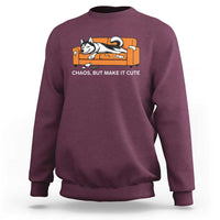 Mischievous Husky Owner Gift Sweatshirt Chaos But Make It Cute