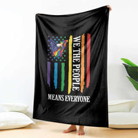 Patriotic Rainbow Pride American Eagle Throw Blanket We The People LGBT Pride