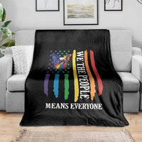 Patriotic Rainbow Pride American Eagle Throw Blanket We The People LGBT Pride