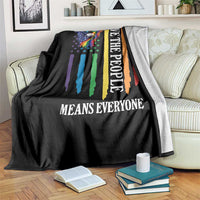 Patriotic Rainbow Pride American Eagle Throw Blanket We The People LGBT Pride
