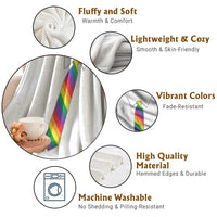 Funny Rainbow Striped Necktie Throw Blanket LGBT Pride Support Graphic