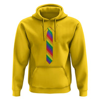 Funny Rainbow Striped Necktie Hoodie LGBT Pride Support Graphic