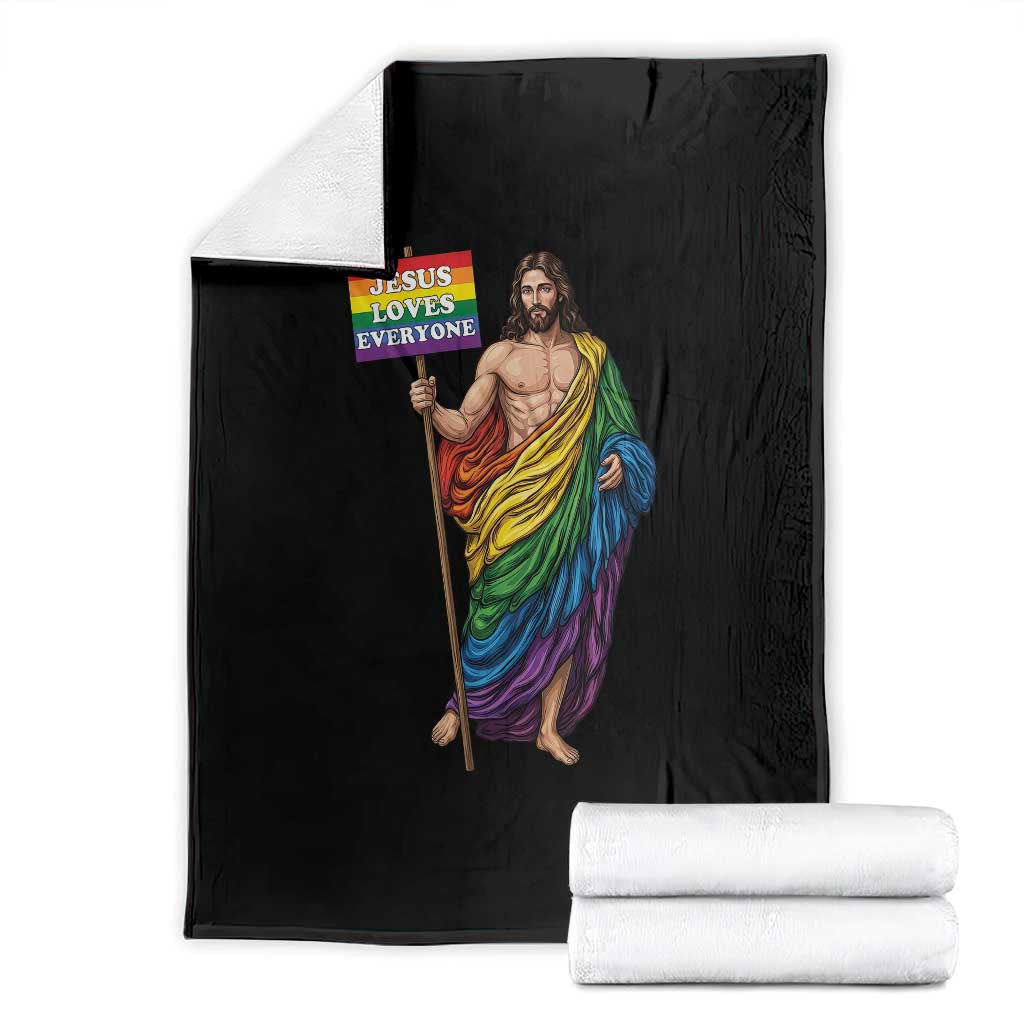 Christian LGBTQ Support Throw Blanket Jesus Loves Everyone