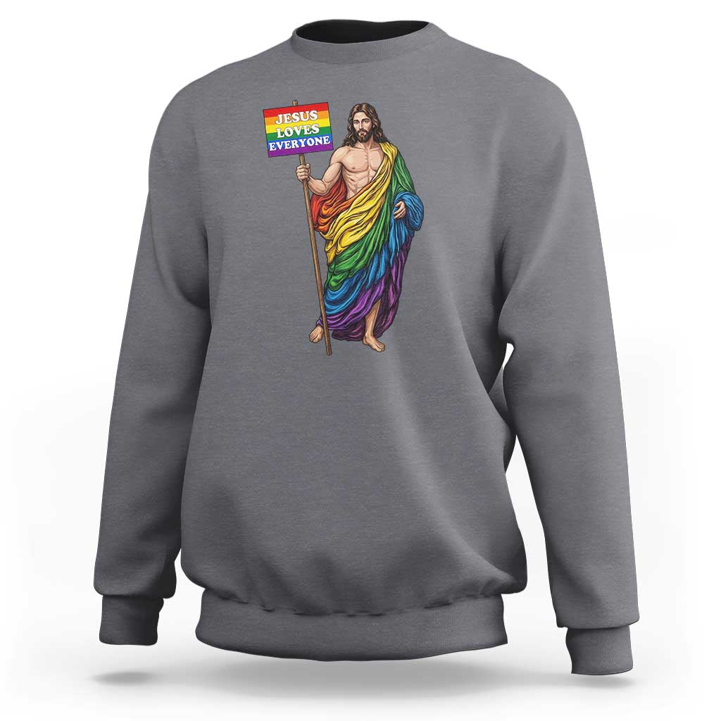 Christian LGBTQ Support Sweatshirt Jesus Loves Everyone