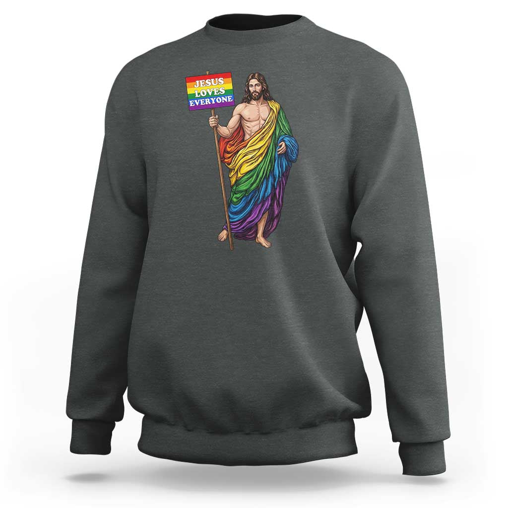 Christian LGBTQ Support Sweatshirt Jesus Loves Everyone