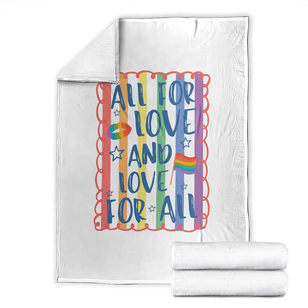 All For Love And Love For All Throw Blanket Pride Month LGBT Support