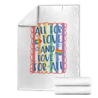 All For Love And Love For All Throw Blanket Pride Month LGBT Support