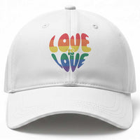 Love Is Love LGBTQ Pride Baseball Cap Rainbow Flag Community