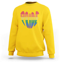 Rainbow Heart Pride Sweatshirt LGBTQ Support Graphic